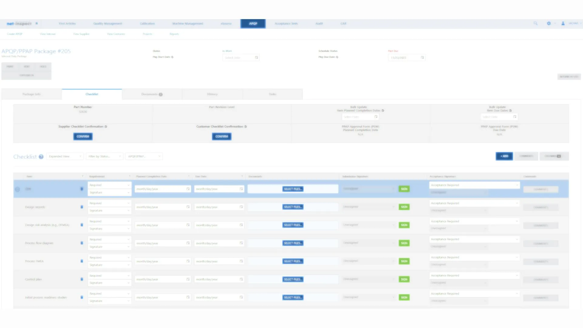 Example showing the APQP focus and how it helps to ensure the entire process is managed effectively