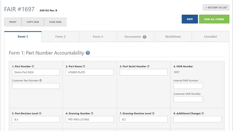 Net-Inspect Quality Management First Article Inspection Module